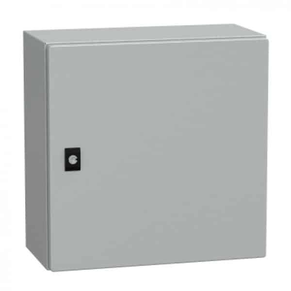 Spacial CRN plain door with mount.plate. H400xW400xD200 IP66 IK10 RAL7035..