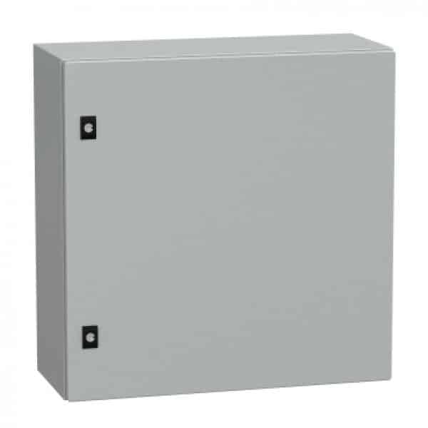 Spacial CRN plain door with mount.plate. H500xW500xD250 IP66 IK10 RAL7035..